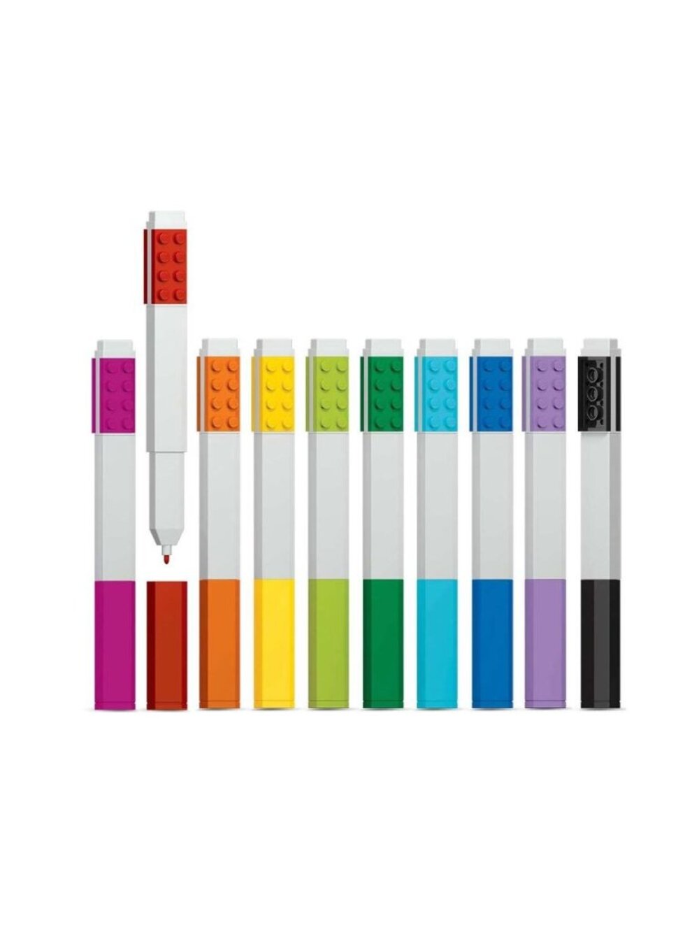 LEGO 10-Pack Markers With Brick Attachments For Creative Play Ages 6+